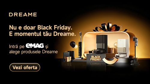 Nu e doar Black Friday. E momentul tău Dreame. Descoperă inovația care aduce confortul și eficiența în viața de zi cu zi. Din 7 noiembrie inovează-ți stilul de viață! (P)