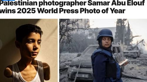 Portretul unui băiețel din Gaza care și-a pierdut ambele brațe în urma unui atac aerian israelian a fost desemnat World Press Photo of the Year 2025 / Autoarea este fotojurnalista palestiniană Samar Abu Elouf 