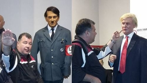 EXCLUSIV Un expert din Parchetul General a postat pe contul său de Facebook fotografii în care face un semn obscen la adresa unei copii a lui Donald Trump și imită salutul nazist lângă figura din ceară a lui Adolf Hitler: A fost o glumă, le șterg imediat. Cum se face acest lucru?