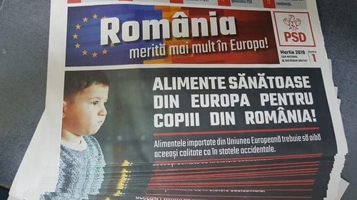 Pliante de propagandă PSD, distribuite de Poșta Română bătrânilor la pachet cu pensiile. Reacția Poștei: Contract legal în valoare de 925.000 de lei, nu ne asumăm responsabiliatea pentru conținut
