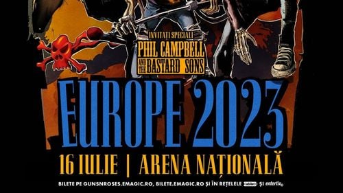 Phil Campbell and the Bastard Sons deschid concertul Guns N’ Roses, ce va avea loc la București pe 16 iulie! Fostul chitarist Motörhead, Phill Campbell, va urca pe scena Arenei Naționale alături de cel mai recent proiect al său, The Bastard Sons (Parteneriat)