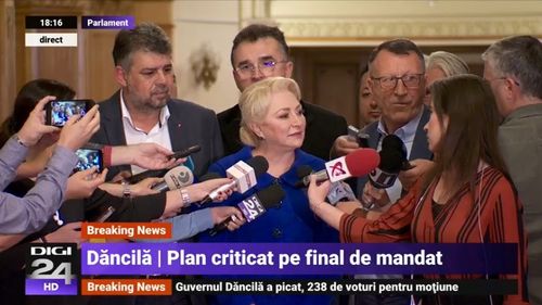 Dăncilă, flancată de tripleta Stănescu-Oprișan-Ciolacu: Suntem o echipă unită. Congresul pentru alegerea noii conduceri PSD va fi după alegerile prezidențiale