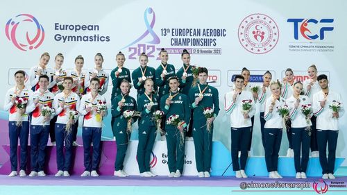 România a cucerit 8 medalii la Campionatele Europene de Gimnastică Aerobică pentru juniori şi seniori, în Antalya