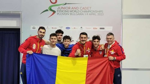 Echipa masculină de sabie a României a obținut bronzul la Campionatele Mondiale de scrimă pentru cadeți și juniori din Bulgaria