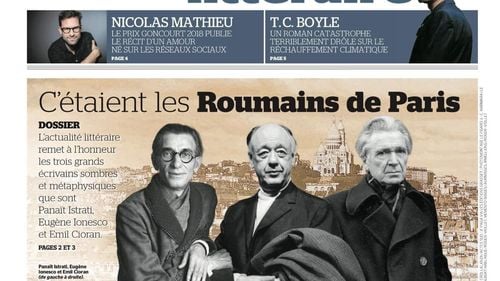 Luca Niculescu: Surpriză foarte plăcuta în această dimineață. Trei români din Paris în deschiderea Le Figaro Litteraire