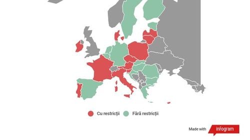 HARTA celor 13 țări UE care au impus restricții pentru persoanele nevaccinate împotriva COVID-19 / Vezi ce libertate de mișcare ai în jumătate din Europa dacă n-ai făcut vaccinul