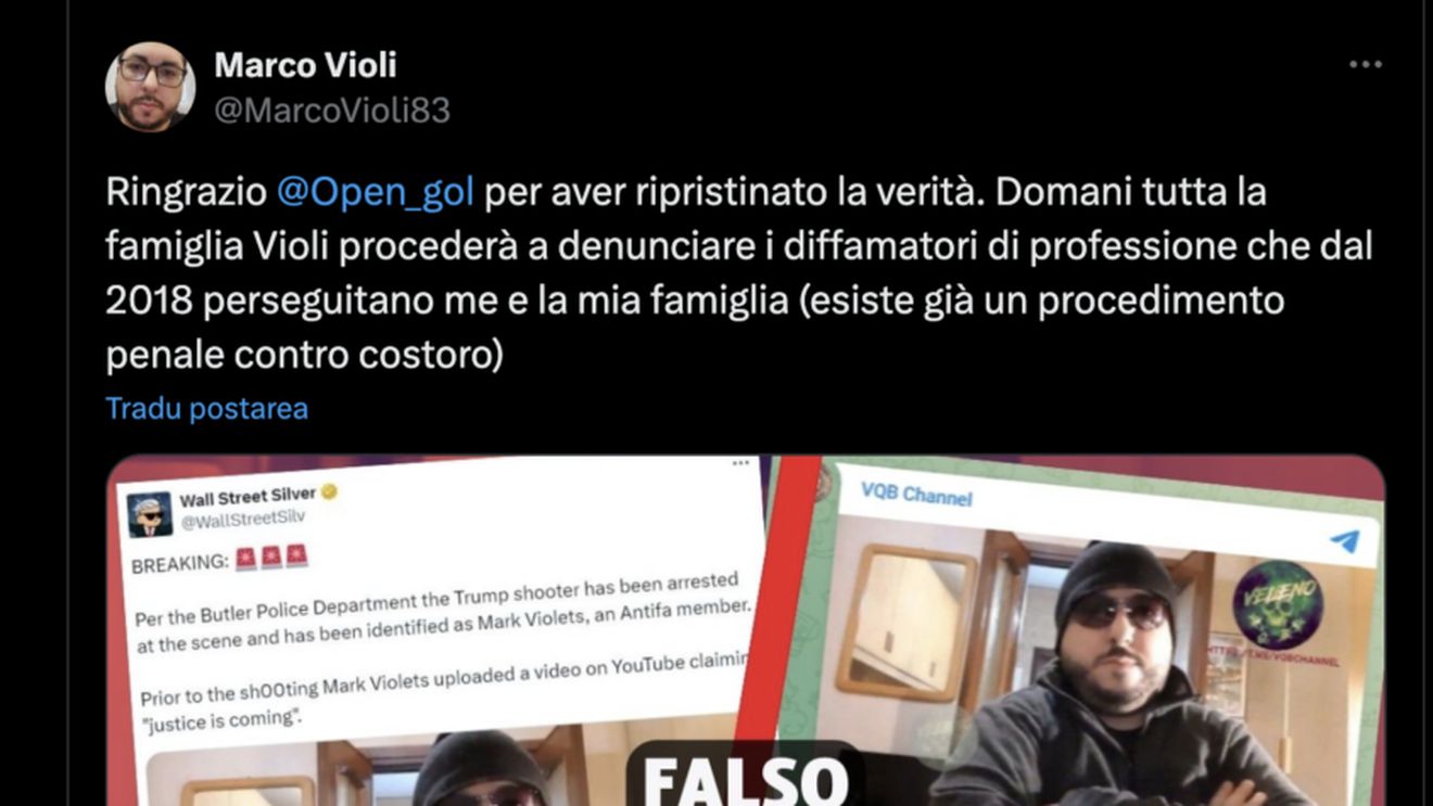Un jurnalist sportiv italian a fost identificat în mod fals ca fiind atacatorul lui Trump în social media. El anunţă că va lua măsuri legale