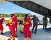 VIDEO Doi pacienți cu arsuri grave, transferați în Belgia și Germania cu o aeronavă militară românească