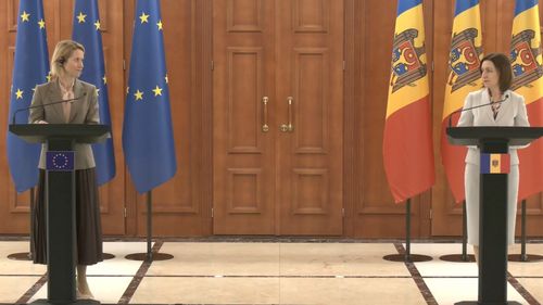 Maia Sandu a primit-o pe șefa diplomației UE în ajunul Zilei Europei, în timp ce Nicușor Dan a anulat evenimentul la care urma să participe și Roberta Metsola, șefa Parlamentului European