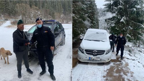 Jandarmii bihoreni au ajutat un chinez să iasă cu mașina din zăpadă. După două zile polițiștii din Cluj au descoperit că automobilul de 70 de mii de euro era de fapt furat