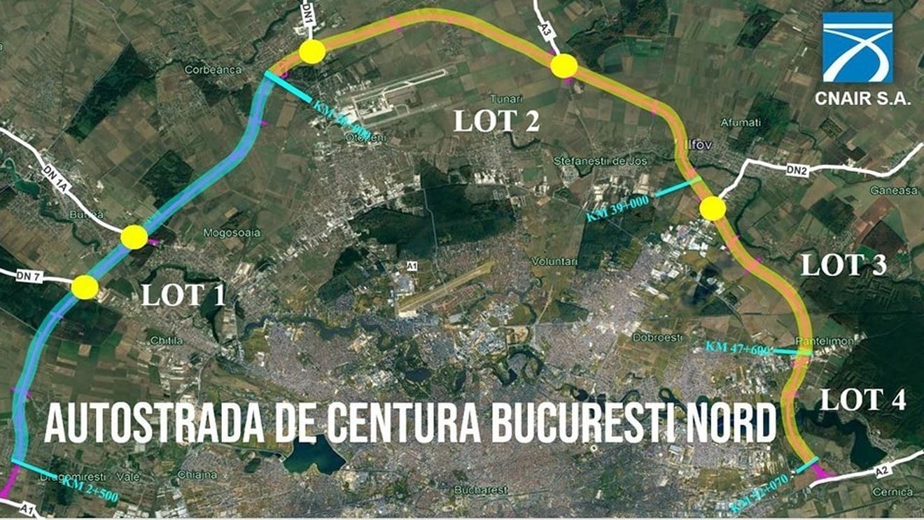 Autostrada A0 din nordul Bucureștiului, între nodul rutier cu DN1 şi nodul rutier cu A3, se deschide miercuri