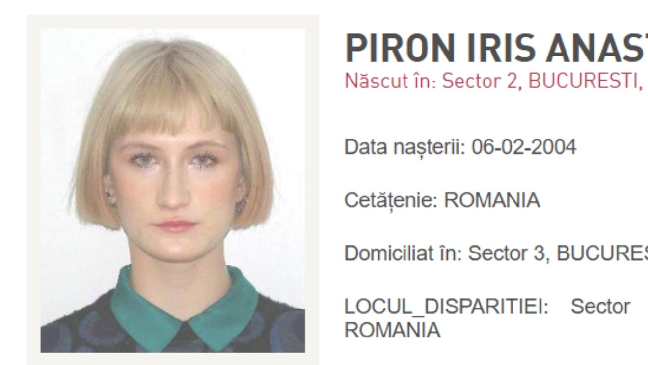Tânără de 22 de ani din București, dată dispărută / Poliția cere ajutor pentru găsirea acesteia