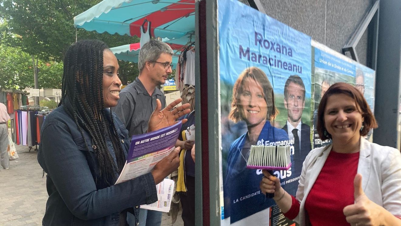 Roxana Mărăcineanu, candidată în alegerile parlamentare din partea partidului președintelui Emmanuel Macron/ Principala ei adversară, stângista Rachel Kéké, a declanșat un război politic împotriva ei și a declarat că “o va zdrobi”