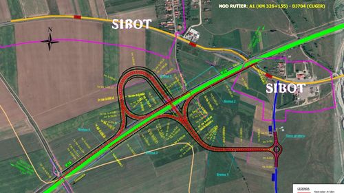 Licitație pentru un nod rutier pe A1 Sebeș - Deva, la Cugir, lansată de CNAIR. Orașul cu două fabrici de armament, lăsat din 2013 fără acces la autostrada care trece prin apropiere