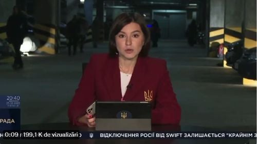 VIDEO Televiziunea de stat din Ucraina emite dintr-un buncăr din cauza bombardamentelor rusești