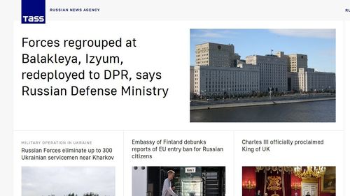 Înfrângerea rușilor în Harkov și retragerea lor în Donețk, marcate de propaganda de stat a Kremlinului în deschiderea agenției de știri TASS