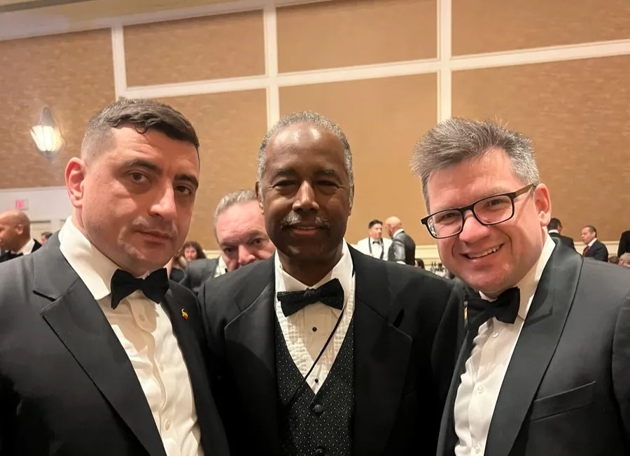 george simion, ben carson, mihail neamtu la ceremonia de inaugurare a presedintelui trump