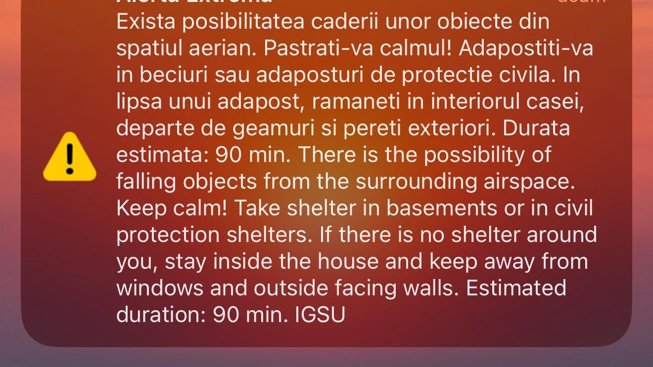 Alertă IGSU de drone în Tulcea / Canalele de Telegram ucrainene au indicat drone Shahed spre Izmail și Vâlcov / Atacul vine după discursul președintelui Nicușor Dan la Odesa