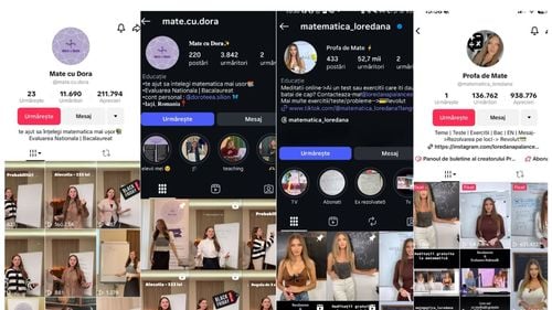 Matematică pe social-media / Două profesoare din Iași transformă TikTok, Facebook și Instagram în instrumente de învățare pentru elevi / Mate cu Dora și Profa de Mate