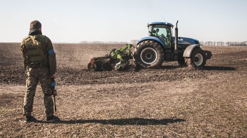 Kievul sacrifică o parte din agricultură pentru apărare: Fortificațiile construite în Ucraina îi afectează pe fermieri / Un agricultor și-a deminat singur o parte din teren, iar alții refuză să oprească muncile câmpului