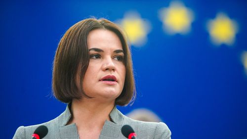 Lidera de opoziţie Svetlana Tihanovskaia, în Parlamentul European: Belaruşii vor să audă că ţara noastră nu va fi dată lui Putin ca premiu de consolare