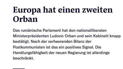 Cum riscă Orban de la București să fie confundat cu Orban de la Budapesta/ Influent ziar elvețian: Din punct de vedere politic cei doi “nu-şi ţin fânul pe acelaşi ogor”