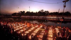 Record mondial de lămpi cu ulei aprinse / Peste un milion au fost aprinse cu ocazia unui festival hindus