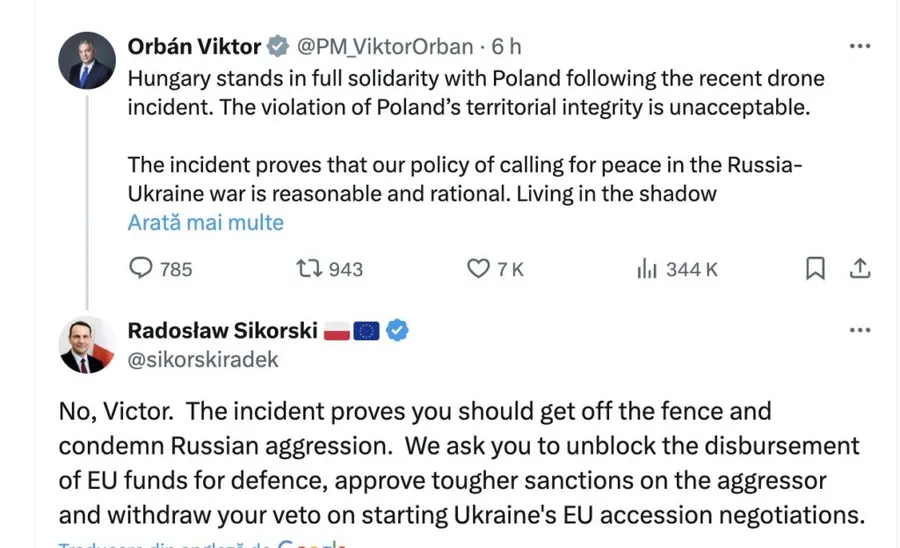 Sikorski, Orban
