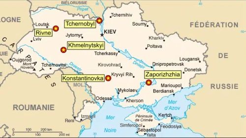 HARTĂ Unde sunt amplasate cele cinci centrale nucleare din Ucraina