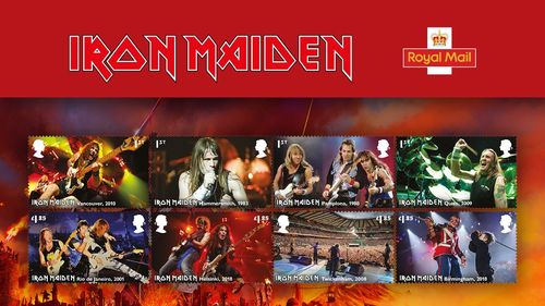 Royal Mail a emis 12 timbre în onoarea formaţiei heavy metal Iron Maiden / Trupa a vândut peste 100 de milioane de discuri şi a cântat live de aproximativ 2.500 de ori în 64 de ţări