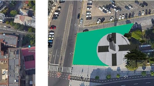 Proiect de regenerare urbană a Pieței Revoluției în „Grădina Revoluției”: un ONG consultă comunități ce reprezintă sute de mii de oameni / Spațiul de la Memorialul Renașterii este o imensă placă de beton, neîngrijită, cu o parcare subutilizată