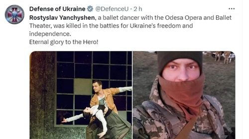 Un balerin al Operei din Odesa a fost ucis pe front