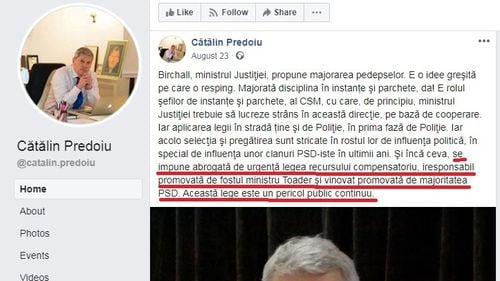 Cum s-a răzgândit Cătălin Predoiu față de recursul compensatoriu: În august cerea ”abrogarea de urgență”, acum spune că nu se poate