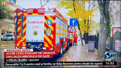 BREAKING Miros puternic de gaz la Liceul Theodor Pallady din Capitală: Distrigaz a oprit alimentarea, elevii și profesorii au fost evacuați / O scurgere de gaz identificată la o vană exterioară