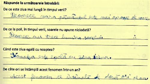 Elev: “Ziua este mai lungă în timpul verii deoarece Pământul este mai aproape de Soare”. Erorile ştiinţifice din manualele de Ştiinţele Naturii de clasa a IV-a sunt predate la clasă de profesori, confirmă un studiu publicat în Revista de Pedagogie