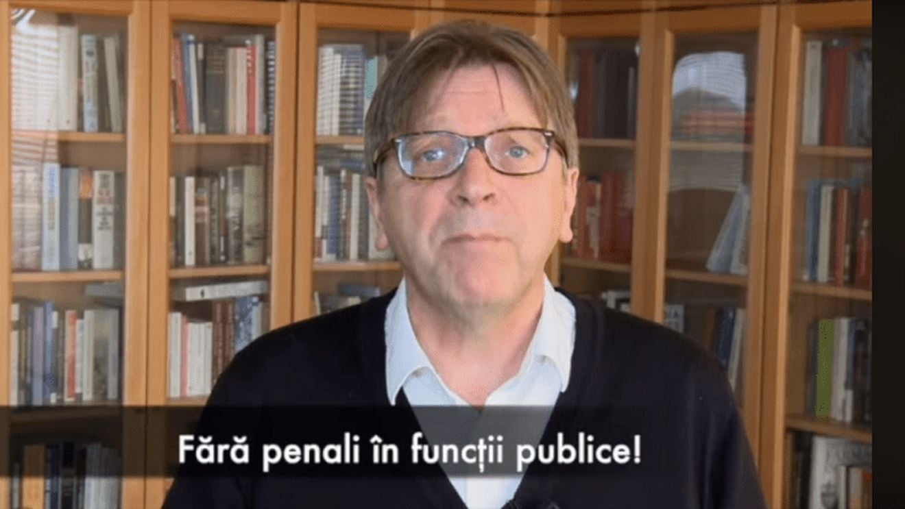 VIDEO: Mesajul lui Guy Verhofstadt înaintea mitingului Alianței USR PLUS 2020 la care va participa: „Fără penali în funcții publice!”