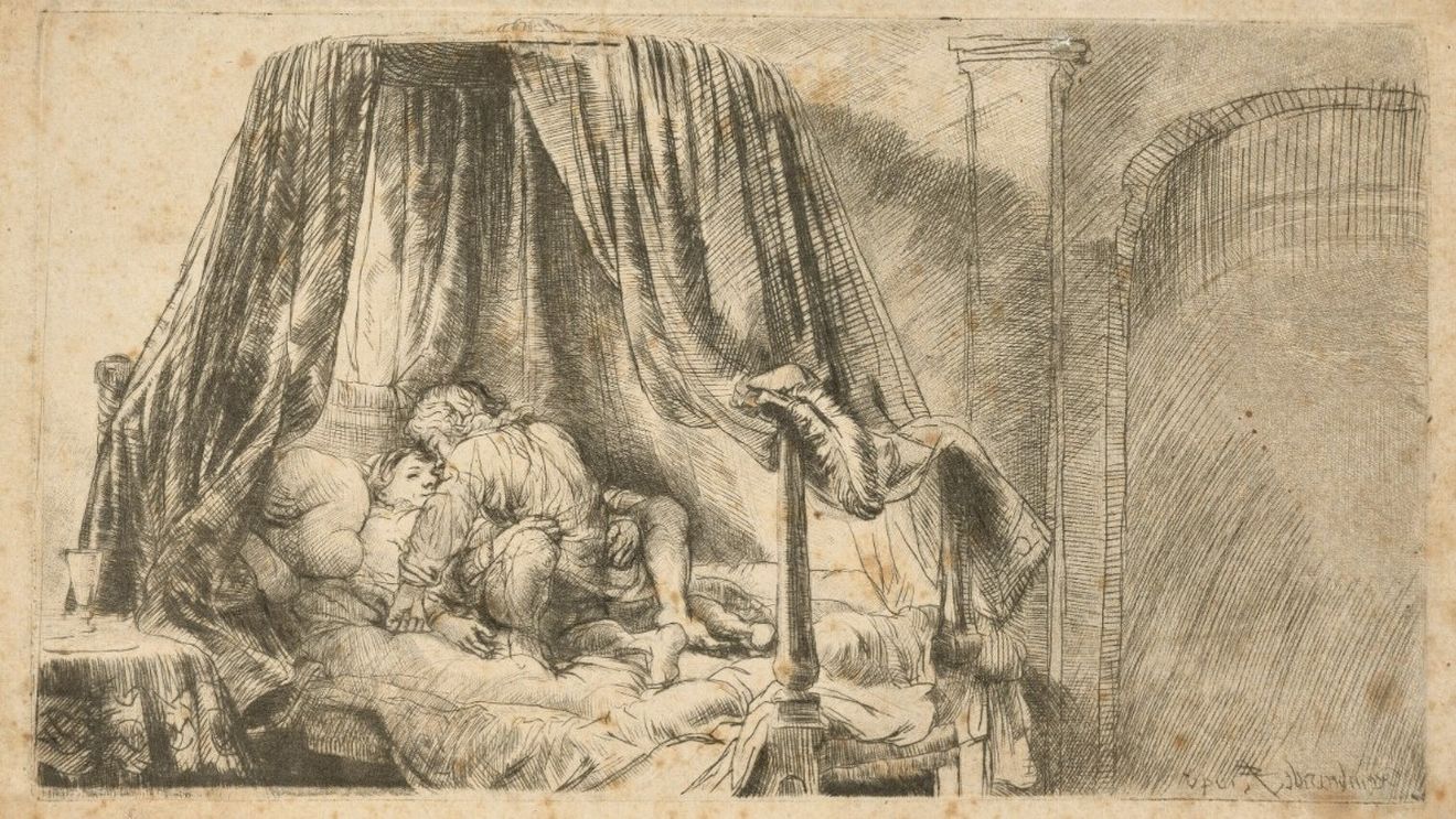 Casa de licitații Christie's din Londra vinde o gravură de Rembrandt pe care o consideră atât de picantă, încât merită un avertisment de "conținut explicit" – premieră absolută în materie