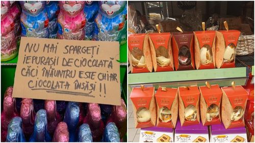 Lidl România și Heidi Chocolate fac apel la clienți să nu mai spargă iepurașii și ouăle de ciocolată din magazine: Înăuntru este ciocolata însăși / Dulciurile nu conțin bani