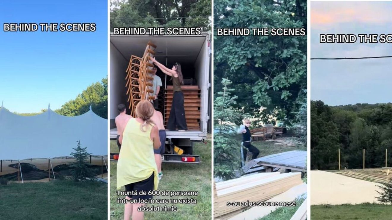 Un mire din Iași și-a construit cu prietenii în pădure, înainte de petrecere, spațiul pentru eveniment / ”600 de persoane într-un loc în care nu exista absolut nimic. Am construit chiar și podeaua”