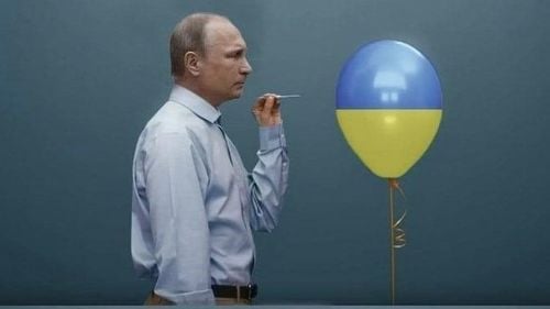 MEME-ul zilei cu Putin încercând să ”spargă” Ucraina/ Continuarea în articol