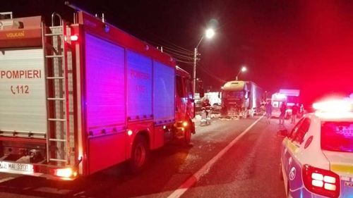 Două TIR-uri s-au ciocnit în Suceava, pe DN17/ Trafic blocat pe ambele sensuri