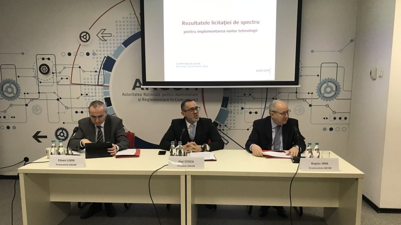 Licitația 5G: ANCOM a anunțat câștigătorii / Statul va primi 432,6 milioane de euro, iar Orange va plăti cel mai mult / Nu a fost licitat tot spectrul, mai e loc pentru un operator