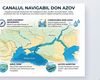 Rusia oprește traficul pe Canalul Don-Azov și prin Strâmtoarea Kerci, după atacurile ucrainene asupra navelor sale / Până la un sfert din exporturile de grâu rusesc trec prin Marea Azov