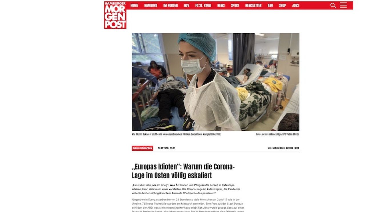 ”Idioții Europei” - Analiză a pandemiei în Europa de est în presa germană / Lipsa personalului medical, influența Bisericii și o clasă politică depășită de situație, trei cauze observate de ziariștii germani