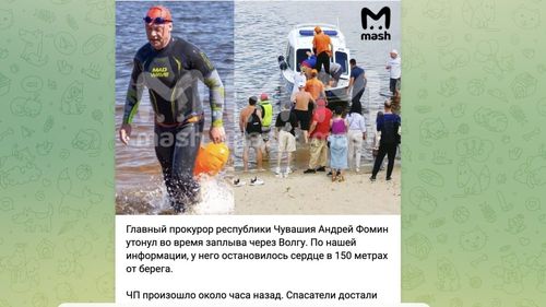 Procuror șef în Ciuvașia, Federația Rusă, Andrei Fomin s-a înecat în timpul unei curse de înot pe fluviul Volga